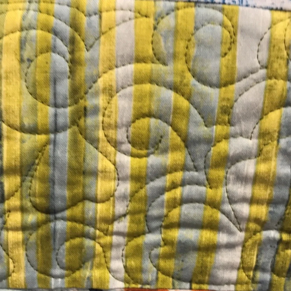 Artisan poppy quilt reversible  handmade 62x66 Signed poppies dogwood FINAL SALE